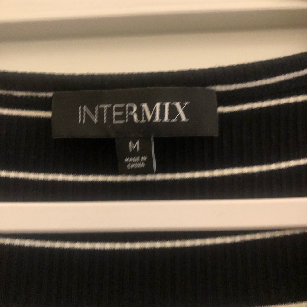 INTERMIX striped long sleeve cotton dress - Picture 5 of 5